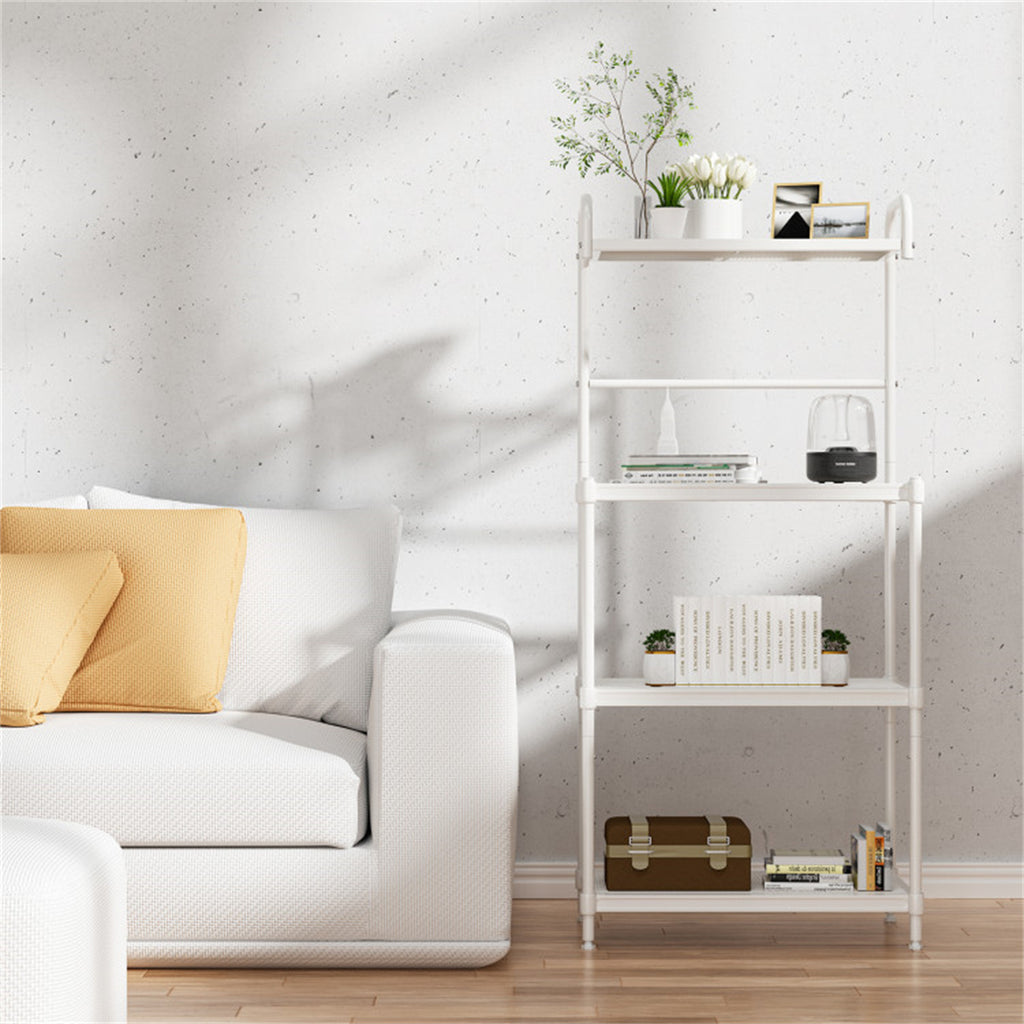 4 layer storage shelf white - Ballimart