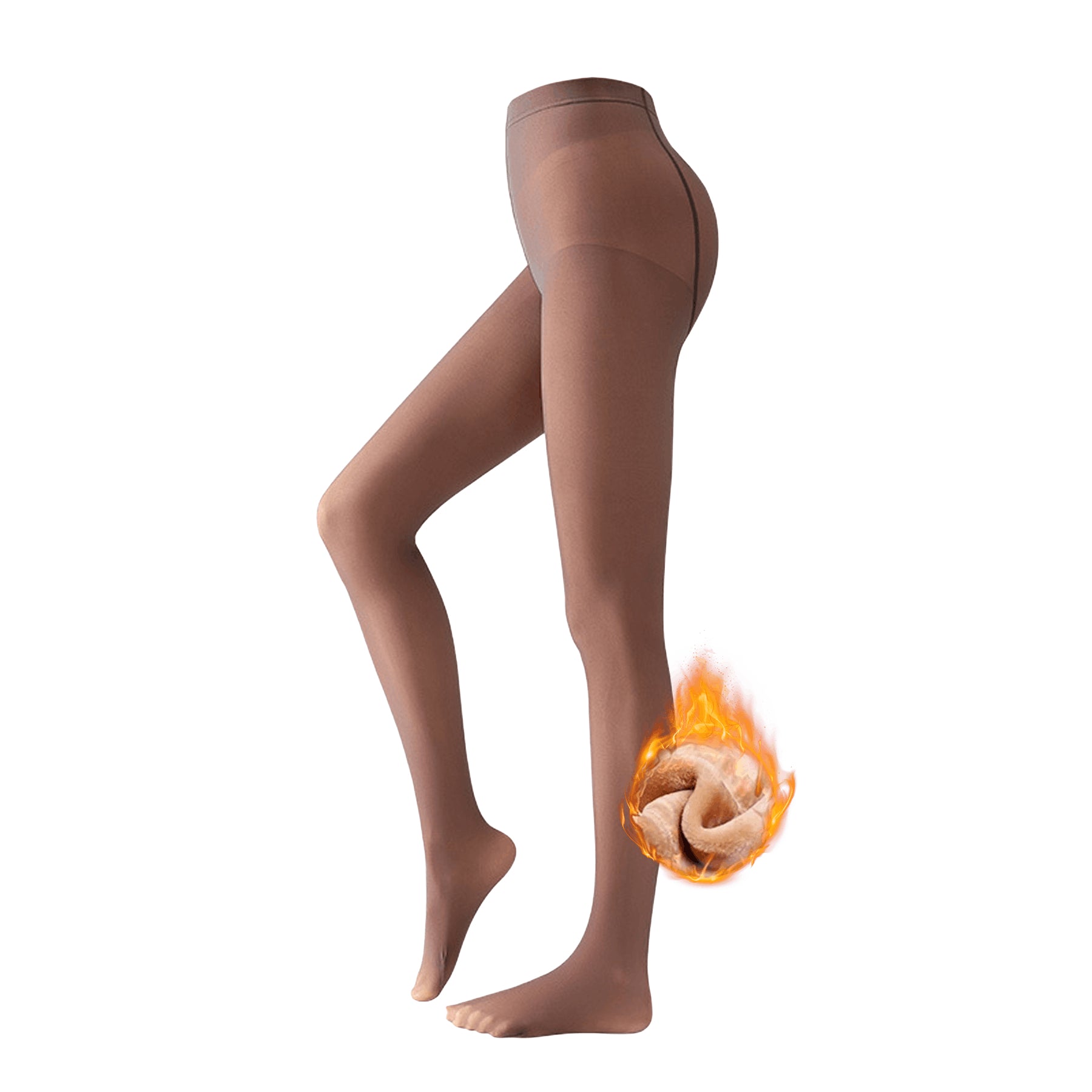 Fleece Lined Tights Sheer Women. Fake Translucent Warm Pantyhose Leggings Sheer Thick Tights for Winter，Shipment from FBA - Ballimart
