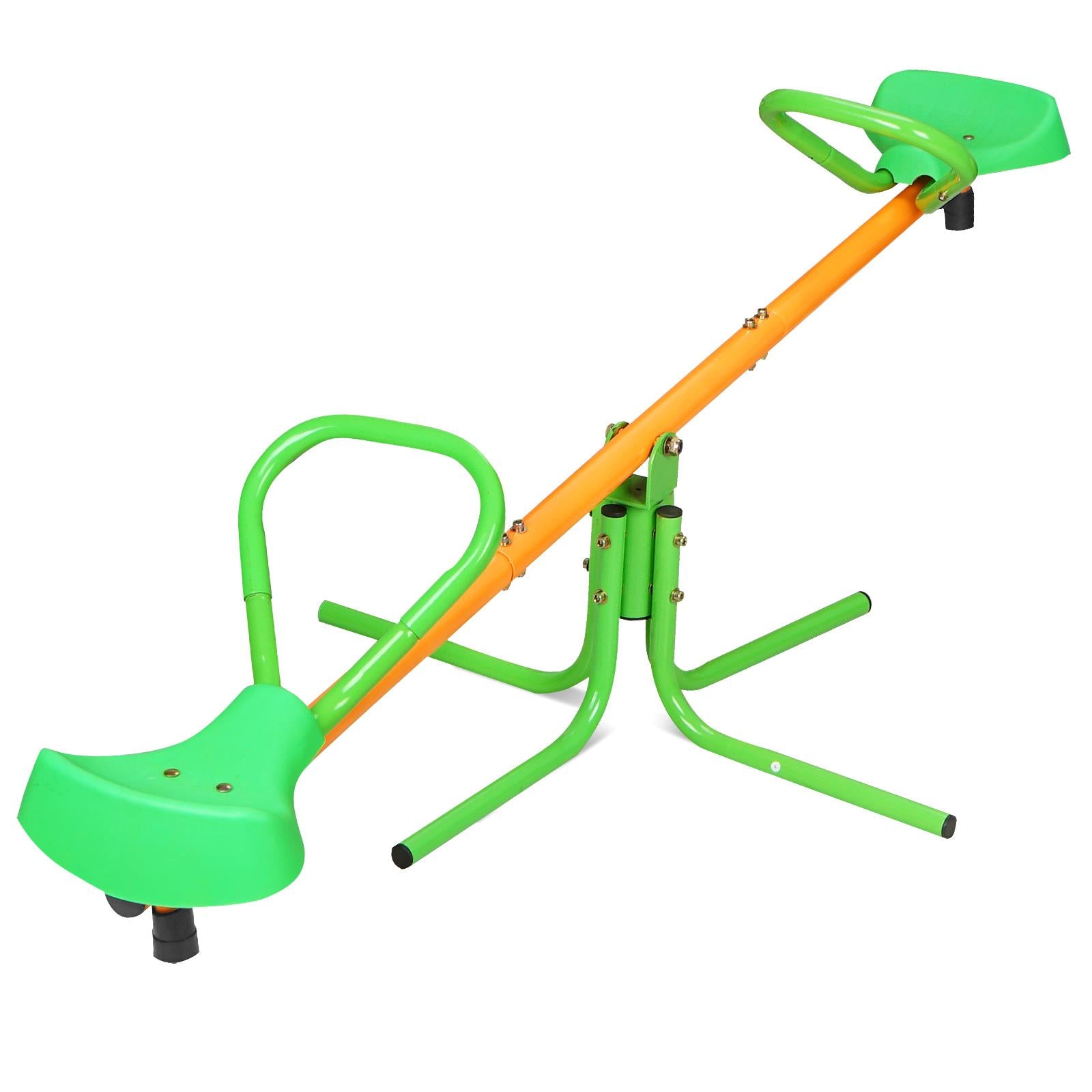 360 Degree Rotation Outdoor Kids Spinning Seesaw Sit and Spin Teeter Totter Outdoor Playground Equipment Swivel Teeter Totter for Backyard - Ballimart