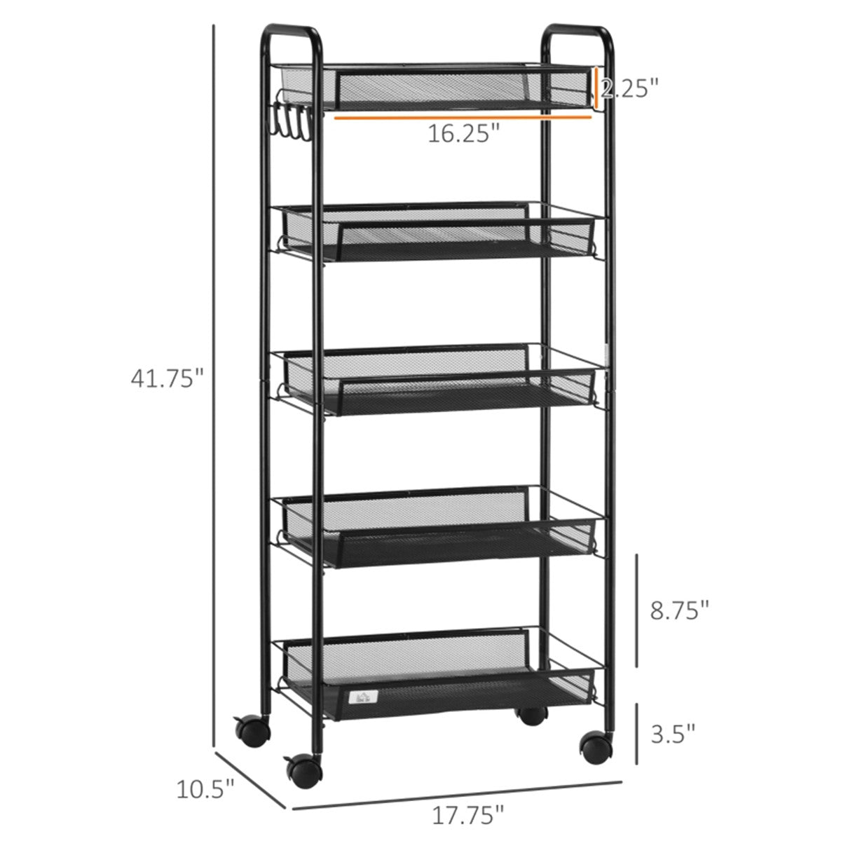 Rolling Cart/Kitchen Cart   ( Amazon Shipping)（Prohibited by WalMart） - Ballimart