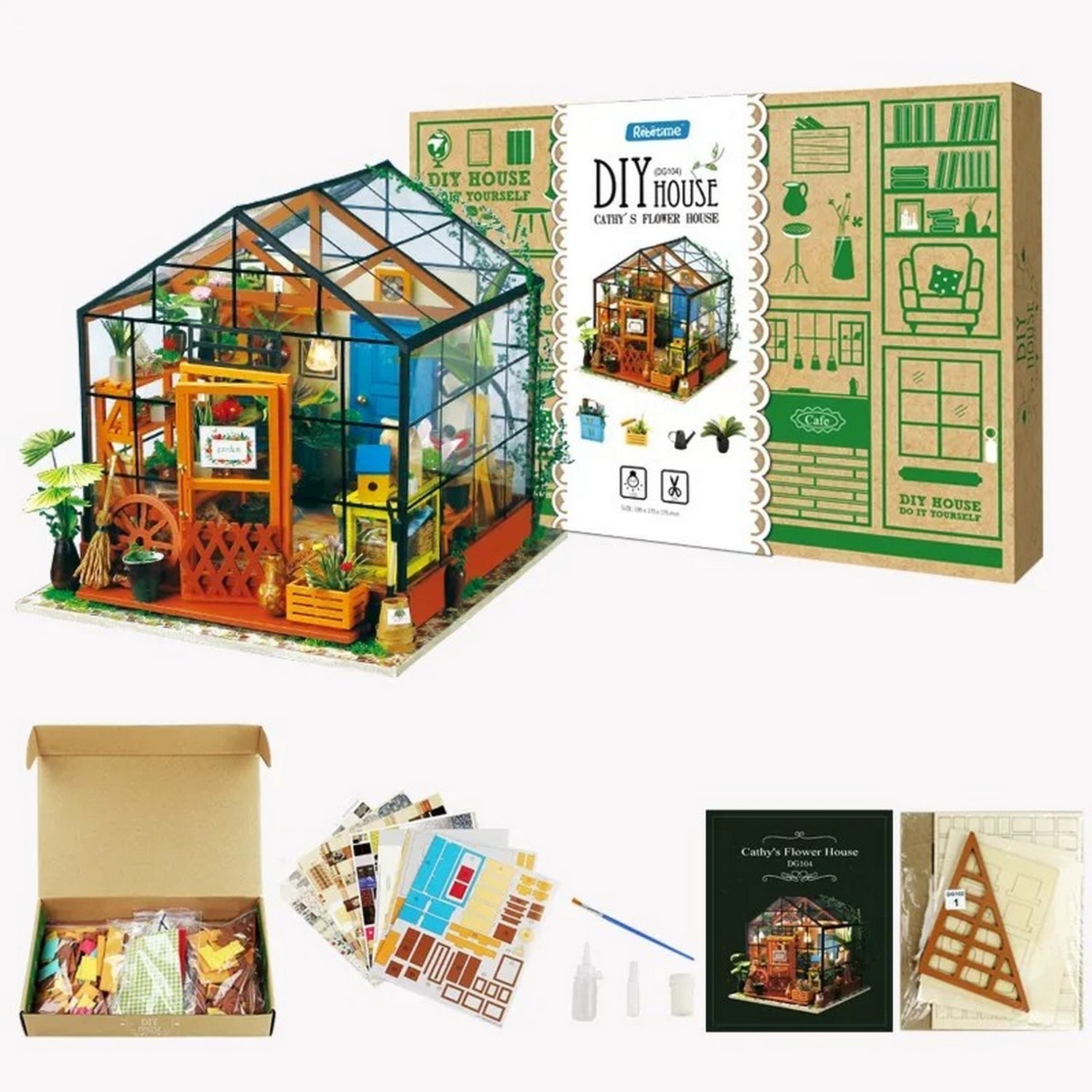 3D Wooden Puzzles Assembled Toys Gift Set DIY Miniature House Kit(No shipments on weekends, banned from Amazon)