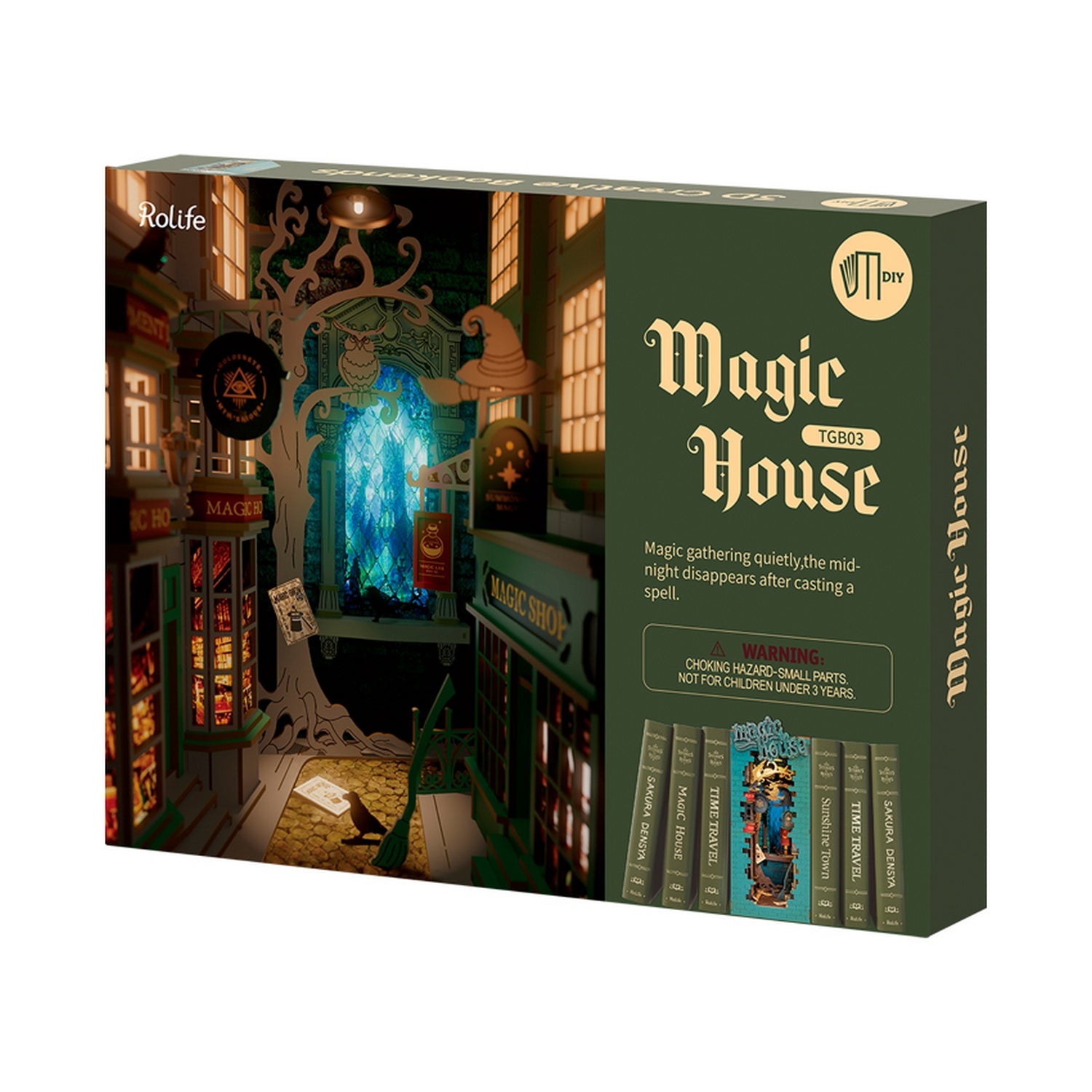 Toy 3D wooden puzzle magic house book mini house kit(No shipments on weekends, banned from Amazon)