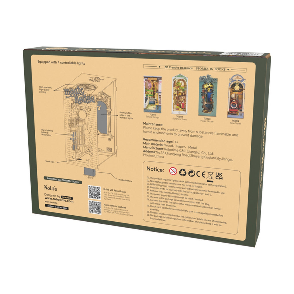 Toy 3D wooden puzzle magic house book mini house kit(No shipments on weekends, banned from Amazon) - Ballimart