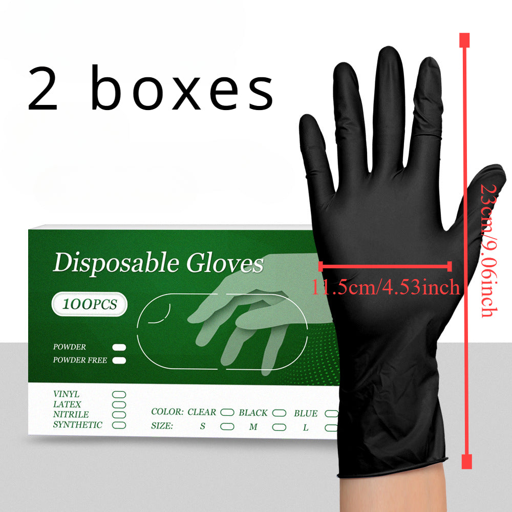 Comfy packaging [200 units] black nitrile disposable gloves. Super latex and powder free, chemical resistant, textured fingertip gloves - large, large (pack of 200 pieces)(No shipments on weekends, ba - Ballimart