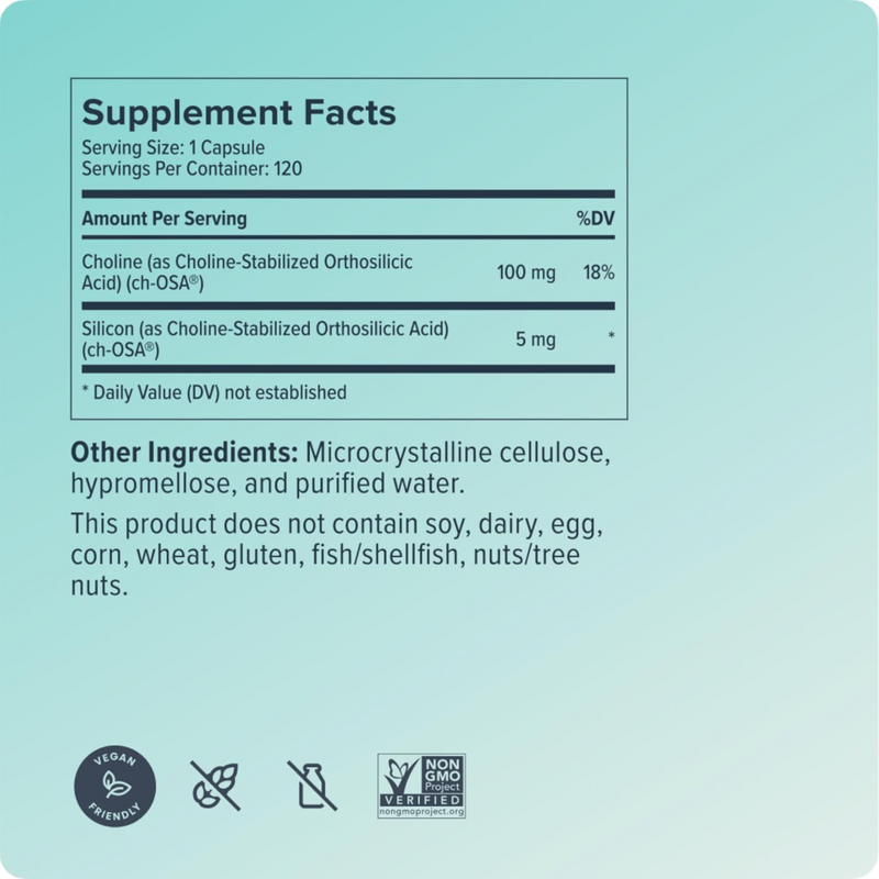 Biosil Collagen Booster – 120 Capsules – Patented ch-OSA for Skin, Hair, Nails & Joints – Supports Natural Collagen, Keratin & Elastin – Vegan & Non-GMO