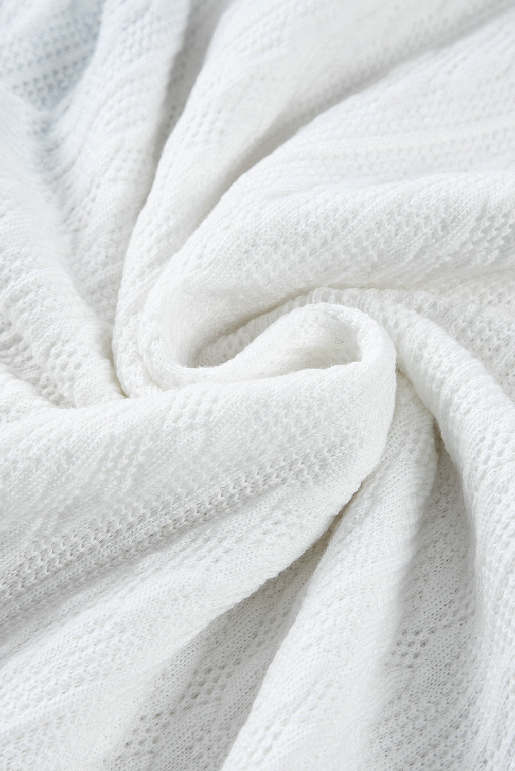 Light Blue Textured Color Block Loose Fit T Shirt - Ballimart