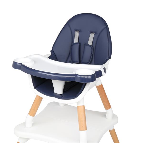 Children's High Dining Chair Detachable Two-In-One Table And Chair Navy Blue - Ballimart