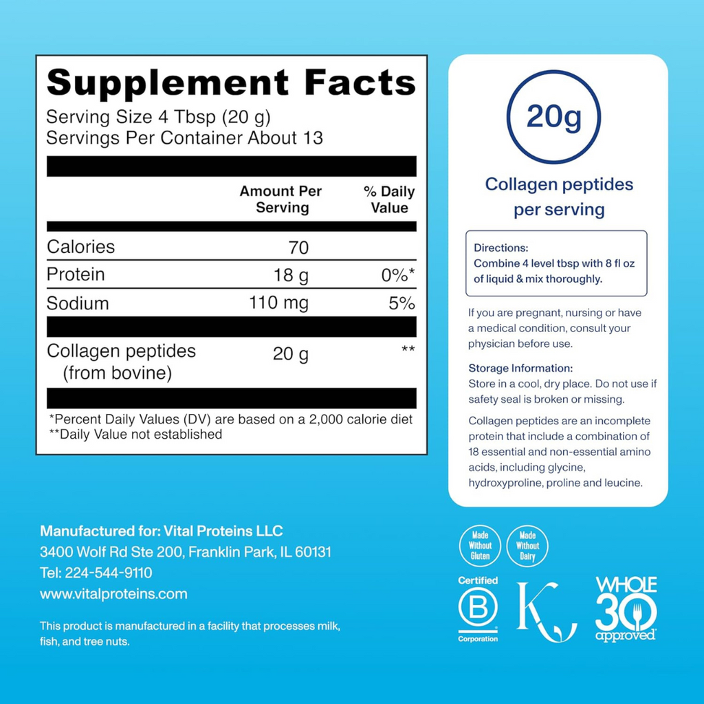 Vital Proteins Collagen Peptides 3-Pack – Unflavored &amp; Chocolate – Supports Hair, Skin, Nails, Bones & Joint Health – Grass-Fed, Non-GMO, 20g Protein per Serving – 24oz &amp; 32oz Variety