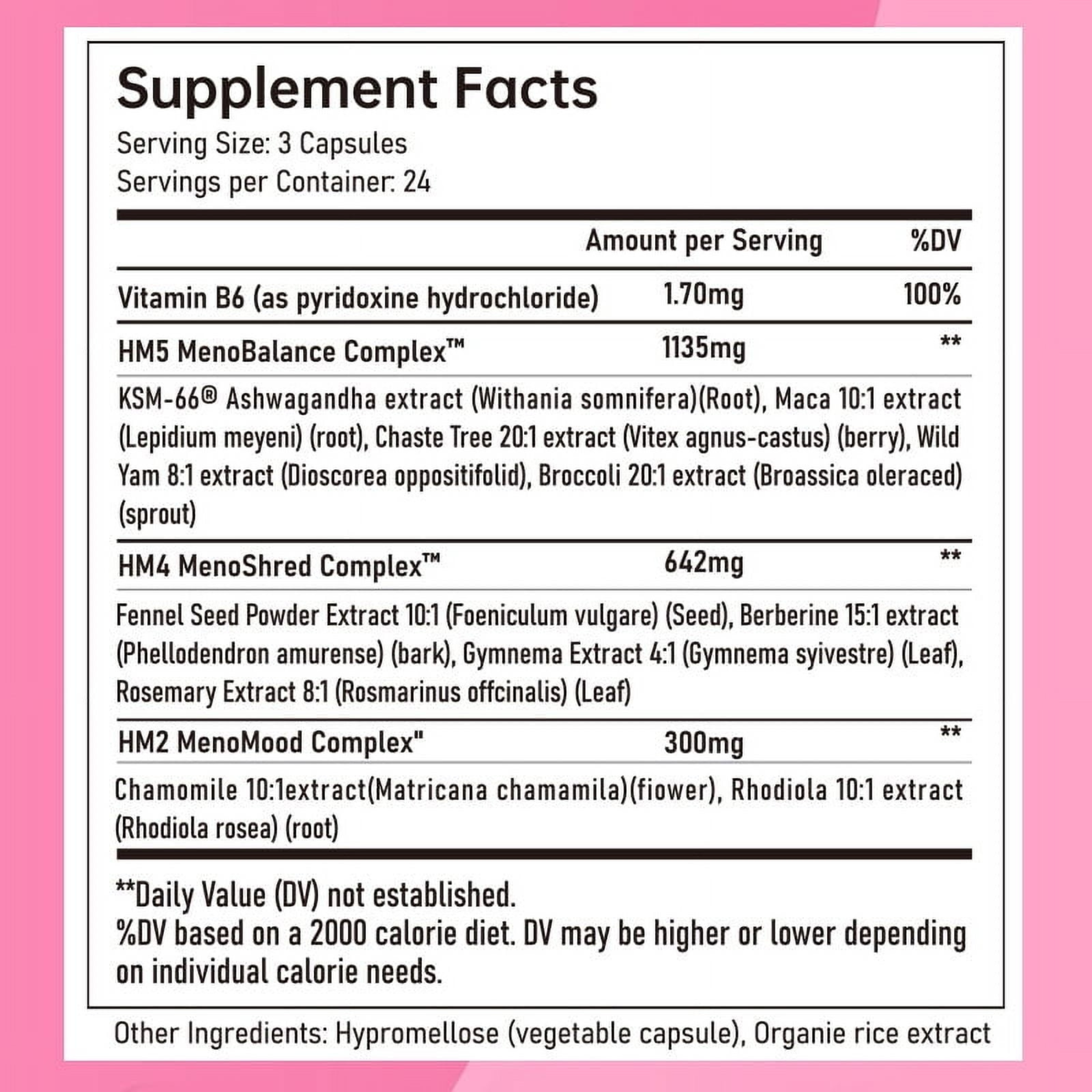 Happy Mammoth Hormone Harmony – Vegan Menopause Support | Hormone Balance, Hot Flash & Mood Relief (72 Capsules)