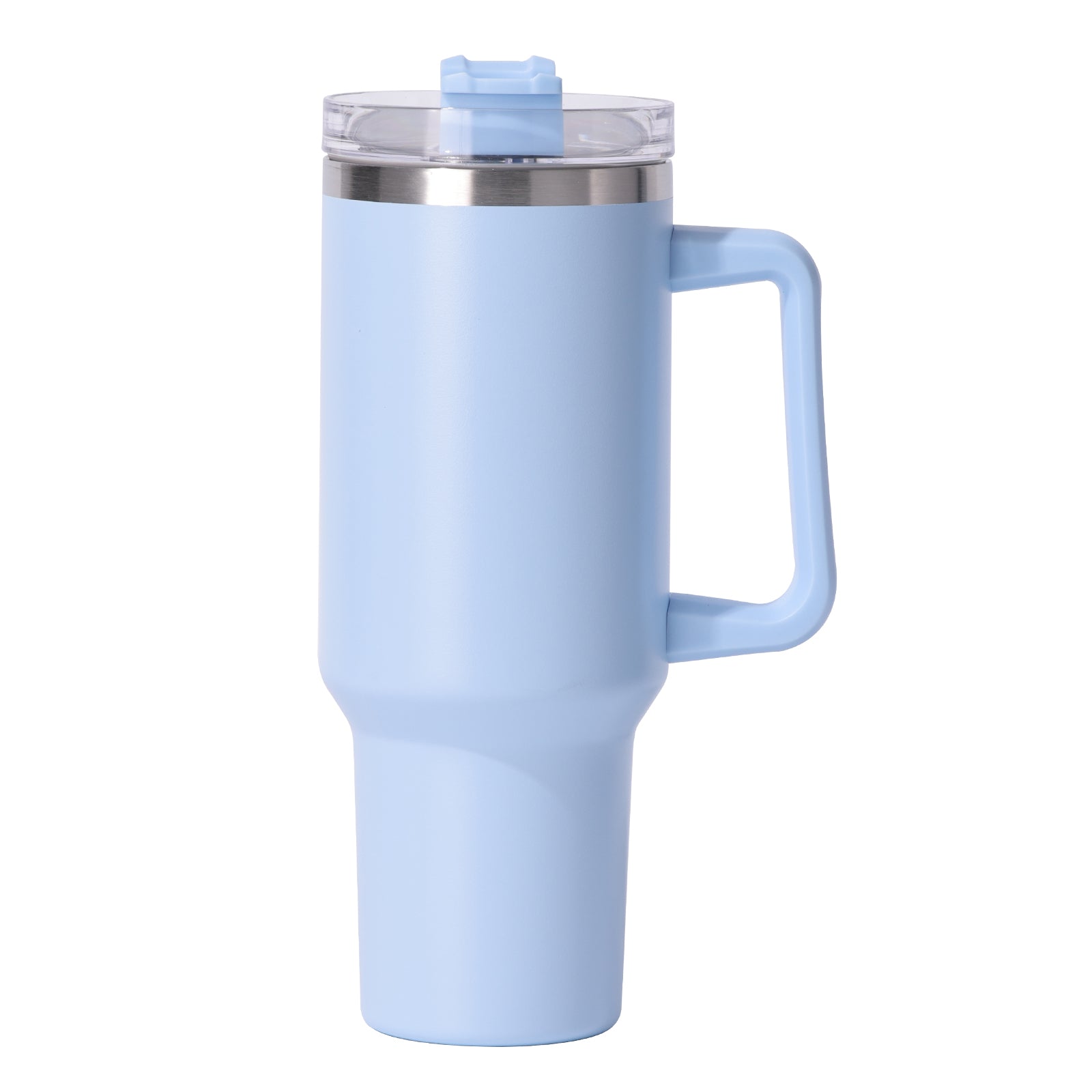 1pc 40oz large capacity Tumbler With Handle And Straw Lid, Insulated Reusable Stainless Steel Water Bottles Travel Mug Coffee Cup car cup water cup For Men Women Outdoor Camping Driving, Gift - Ballimart