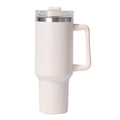 1pc 40oz large capacity Tumbler With Handle And Straw Lid, Insulated Reusable Stainless Steel Water Bottles Travel Mug Coffee Cup car cup water cup For Men Women Outdoor Camping Driving, Gift - Ballimart