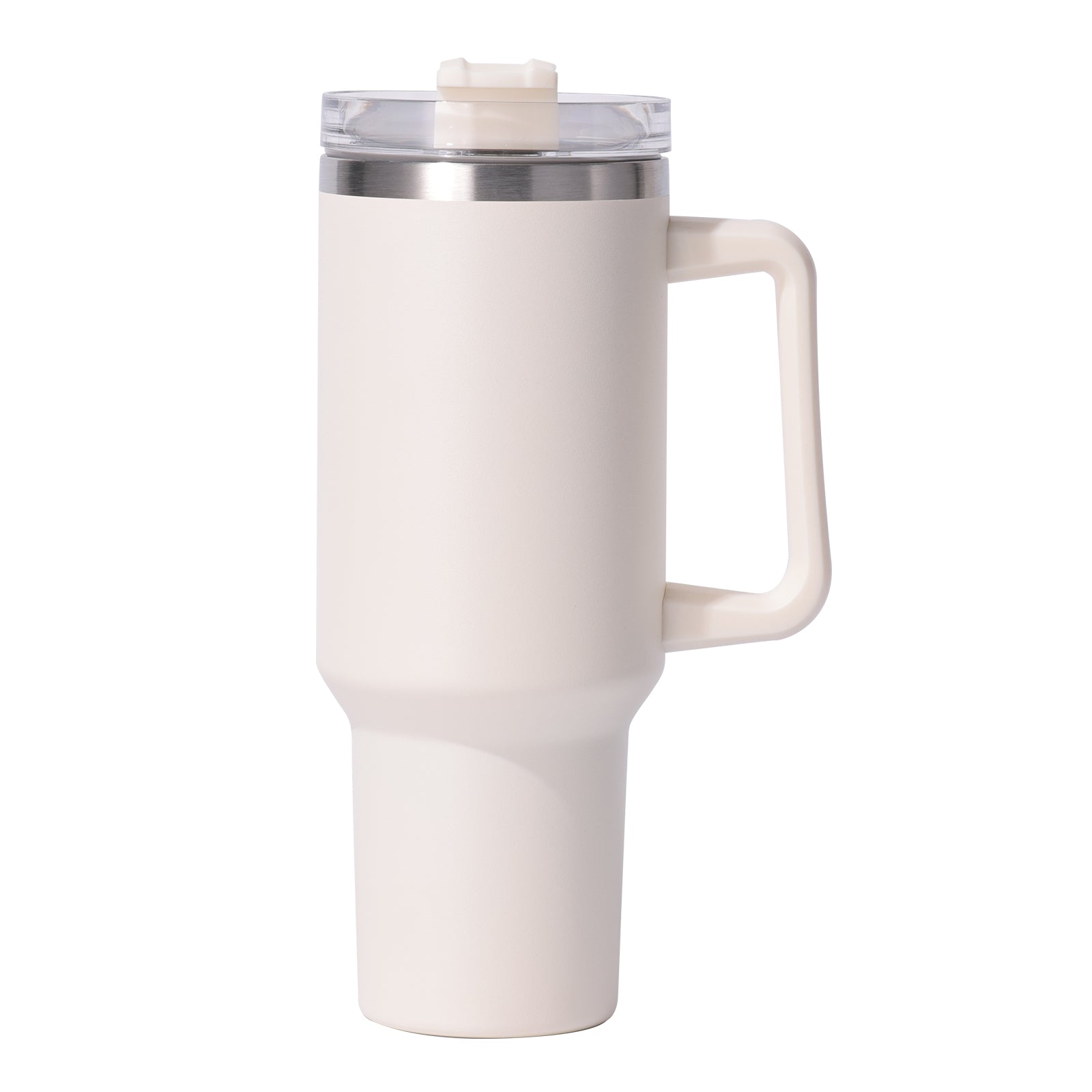 1pc 40oz large capacity Tumbler With Handle And Straw Lid, Insulated Reusable Stainless Steel Water Bottles Travel Mug Coffee Cup car cup water cup For Men Women Outdoor Camping Driving, Gift - Ballimart