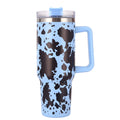 1pc 40oz large capacity water bottle With Handle And Straw Lid, Insulated Reusable Stainless Steel Water Bottles Travel Mug Coffee Cup car cup water cup For Men Women Outdoor Camping Driving, Gift - Ballimart