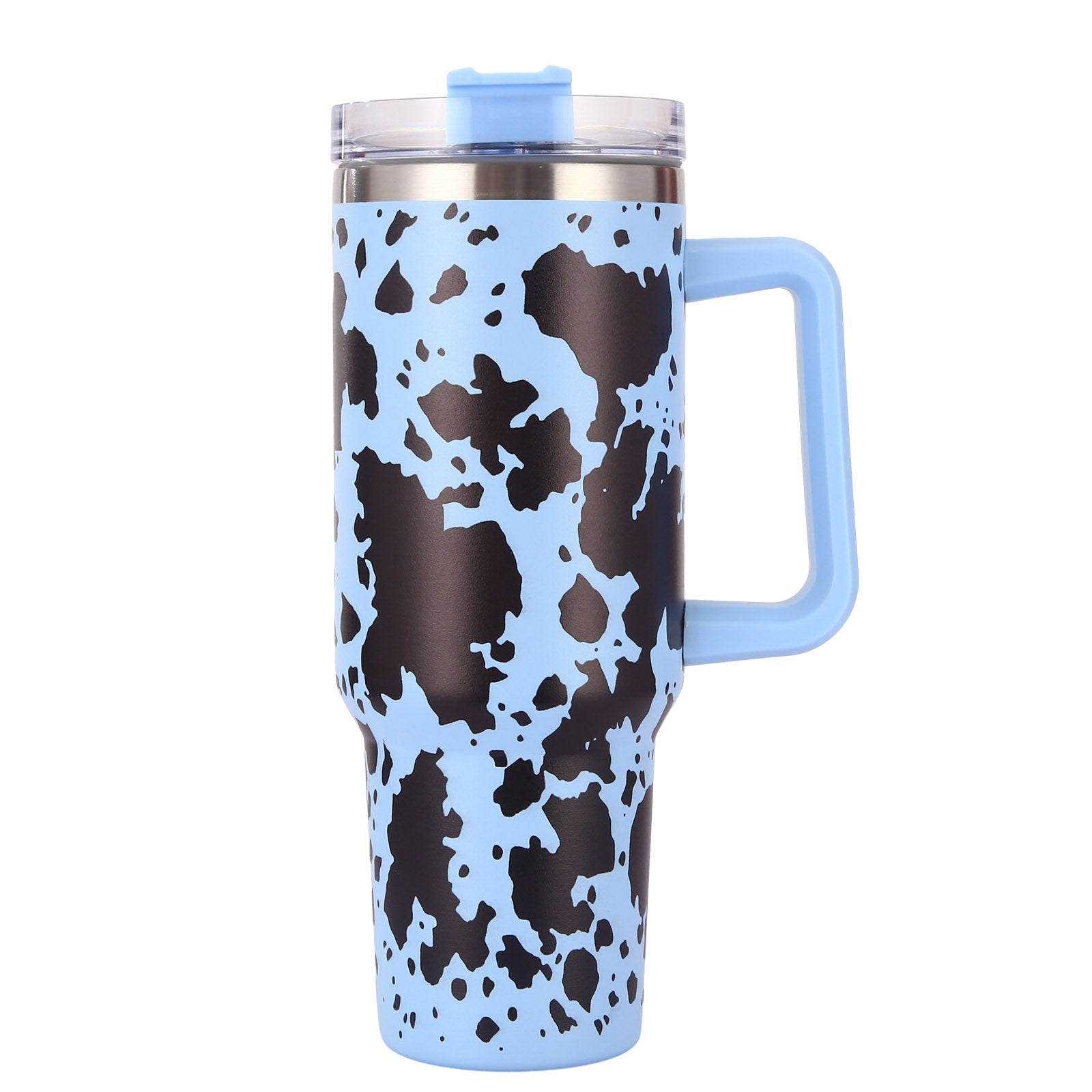 1pc 40oz large capacity water bottle With Handle And Straw Lid, Insulated Reusable Stainless Steel Water Bottles Travel Mug Coffee Cup car cup water cup For Men Women Outdoor Camping Driving, Gift - Ballimart