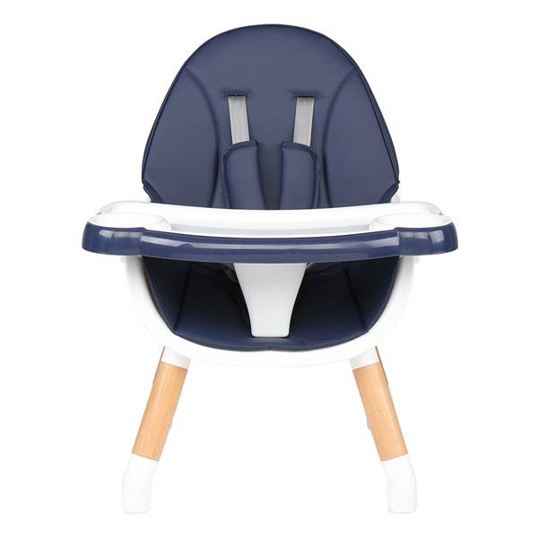 Children's High Dining Chair Detachable Two-In-One Table And Chair Navy Blue - Ballimart