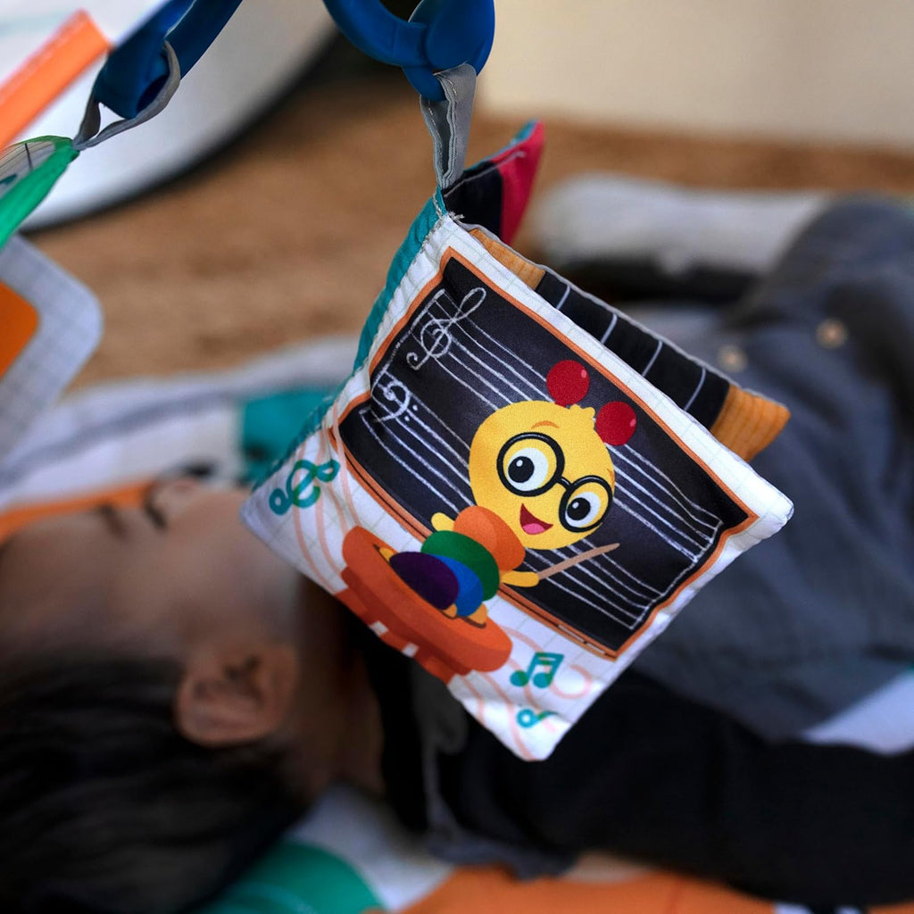 Baby Einstein 4-in-1 Kickin’ Tunes Music & Language Discovery Play Gym – Tummy Time Mat with Kick Piano & Sensory Toys