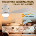 52 Inch Ceiling Fans with Lights, 6 Speed Reversible Noiseless Fan Light DC Motor, Indoor and Outdoor LED Ceiling Fan, Low Profile Ceiling Fan with Remote Control (White) - Ballimart