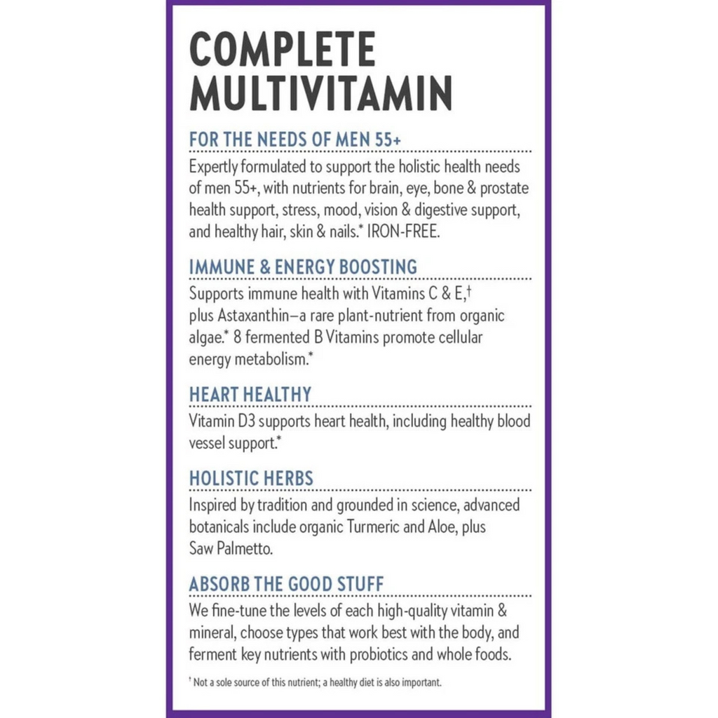 New Chapter Every Man’s One Daily 55+ Multivitamin – Brain, Heart, Prostate & Immune Support – Fermented Nutrients – 72 Caplets