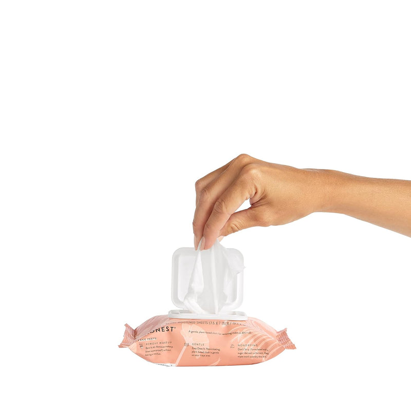 Honest Beauty Fragrance-Free Cleansing Makeup Remover Wipes - 90 Count