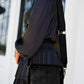 Black Clear PVC Leather Strap Crossbody Bag - Ballimart