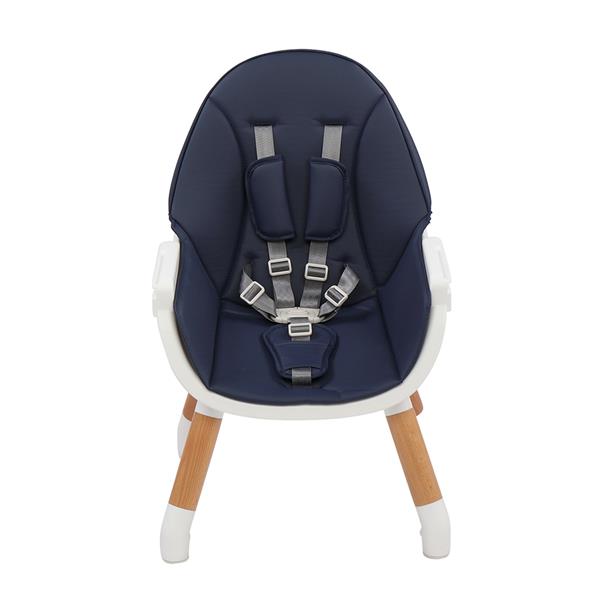 Children's High Dining Chair Detachable Two-In-One Table And Chair Navy Blue - Ballimart