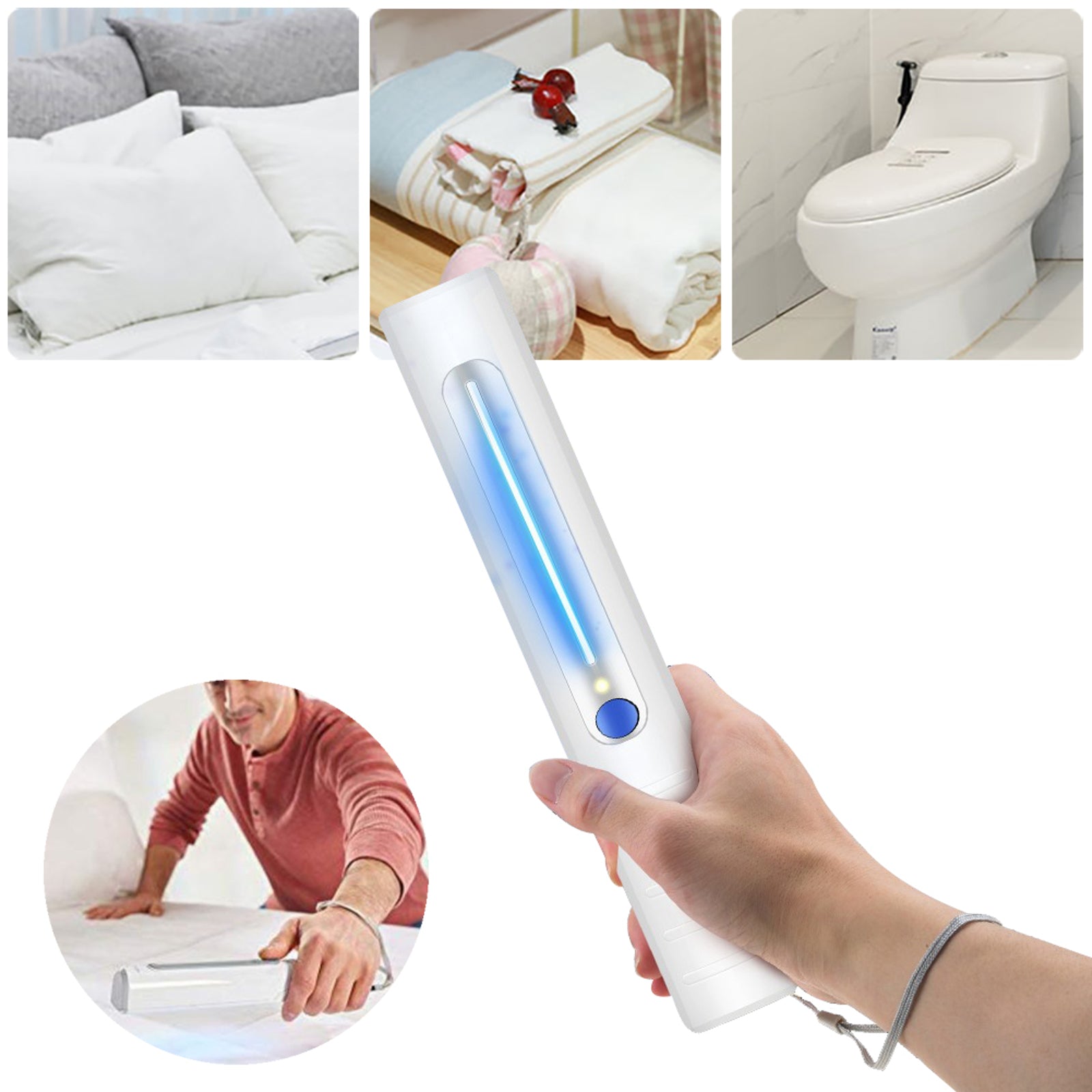USB LED Sterilize Light Handheld Lamp Home Disinfection US - Ballimart
