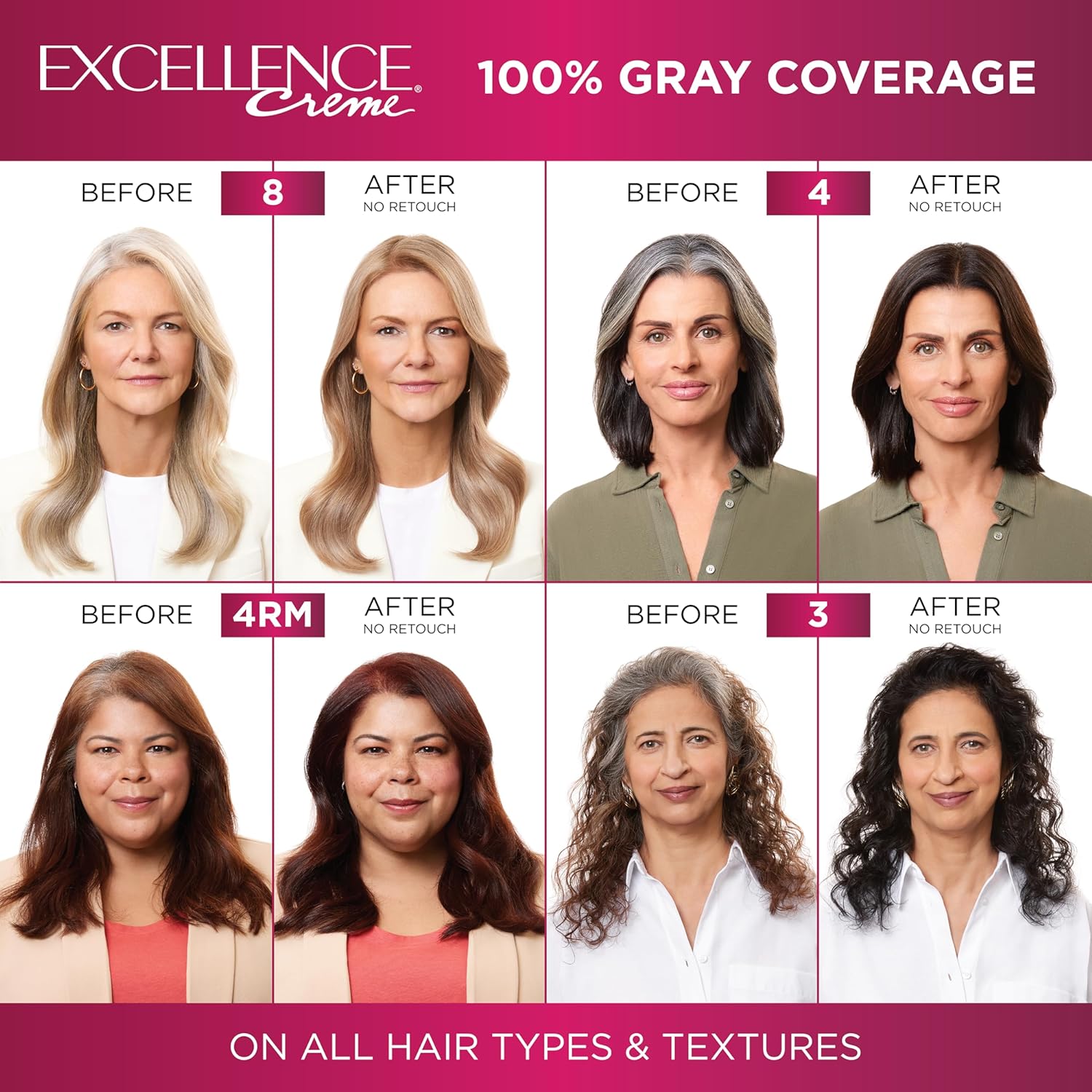 L'Oreal Paris Excellence Creme Permanent Hair Color | 6R Light Auburn | 100% Gray Coverage | Triple Care Routine for All Hair Types