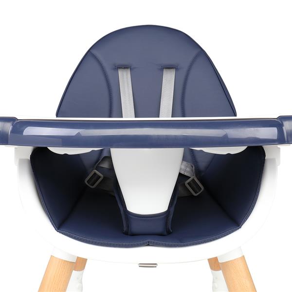 Children's High Dining Chair Detachable Two-In-One Table And Chair Navy Blue - Ballimart