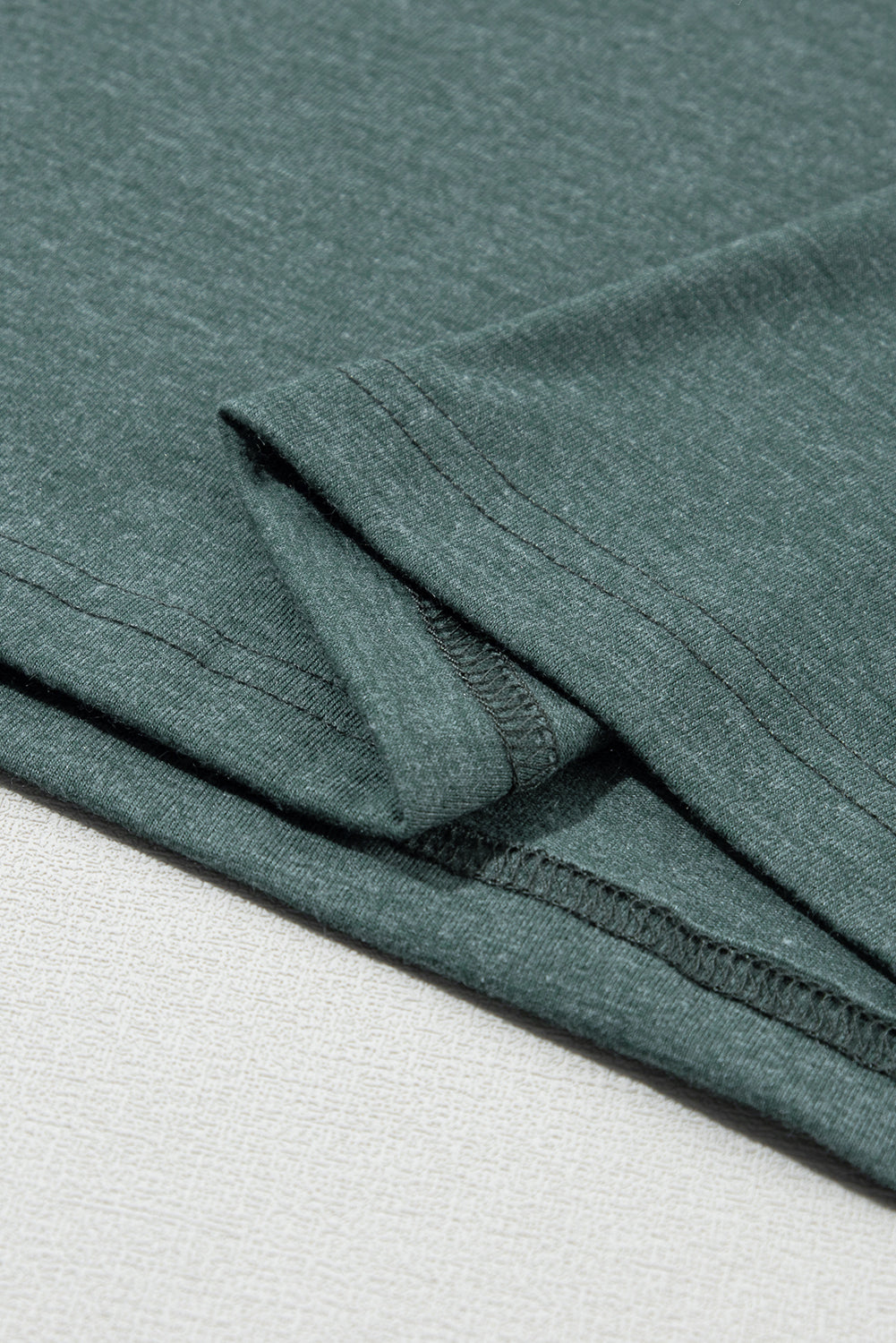 Mist Green Fashion Petal Sleeve V Neck T Shirt - Ballimart