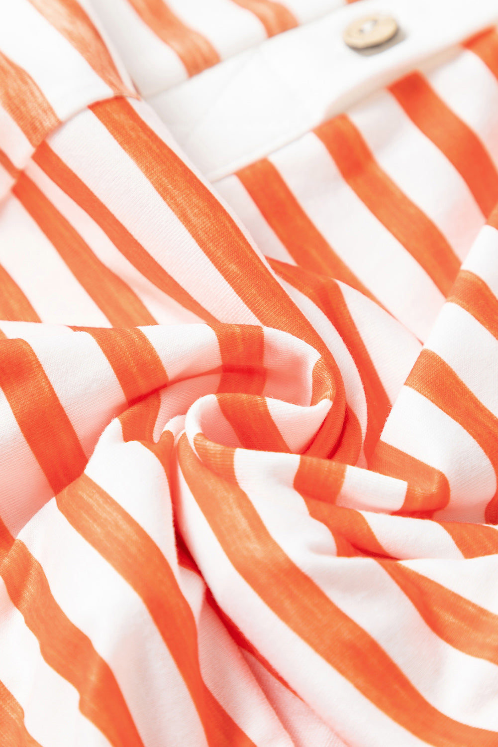 Orange Stripe Oversized Buttoned Front Sleeveless Wide Leg Jumpsuit - Ballimart