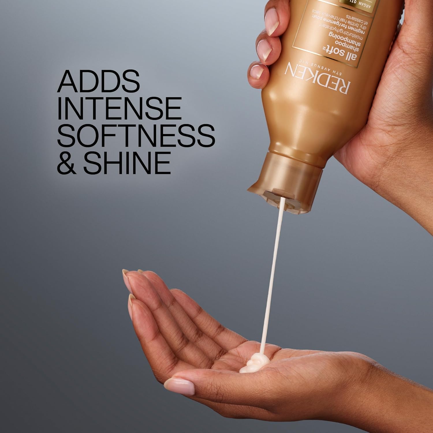 Redken All Soft Shampoo - Argan Oil-Enriched for Intense Softness & Shine