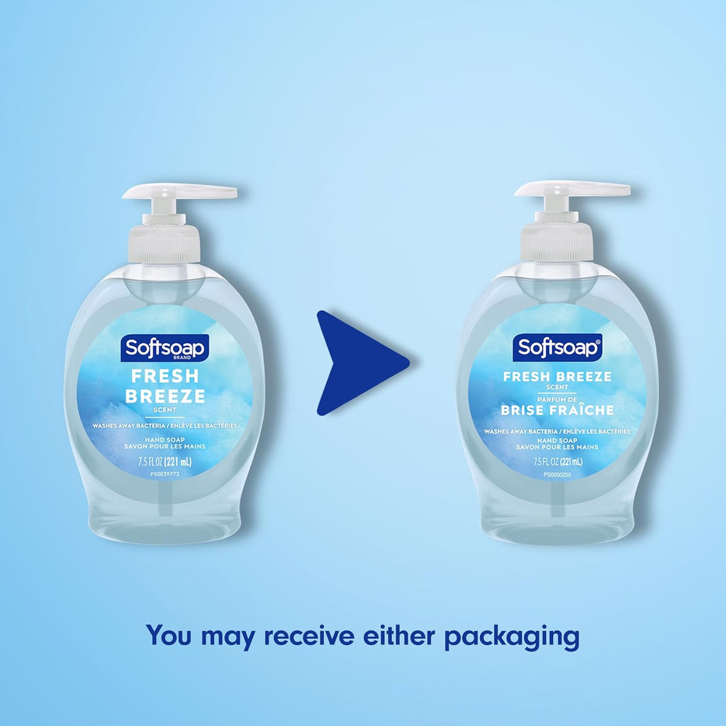 ✨ Softsoap Liquid Hand Soap, Fresh Breeze - 7.5 fl oz (Pack of 6) | Gentle, Dermatologist Tested ✨ - Ballimart