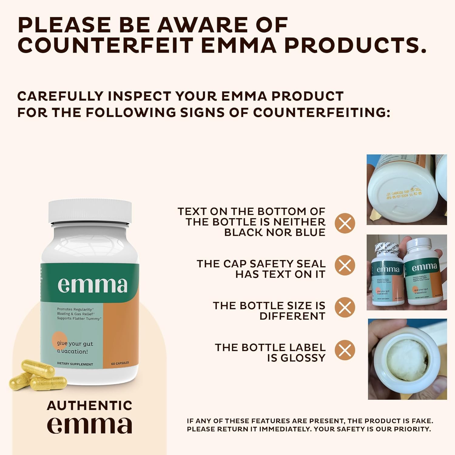 ✨ Emma Gut Health - Gas & Bloating Relief, Constipation, Leaky Gut Repair | 60 Capsules ✨