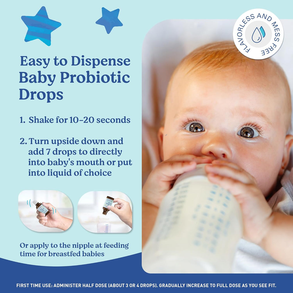Lovebug Award-Winning USDA Organic Probiotic for Infants & Babies | Multi-Strain 5 Billion CFU Liquid Drops for Colic, Reflux, Diarrhea & Gas Relief | Ages 0-24 Months