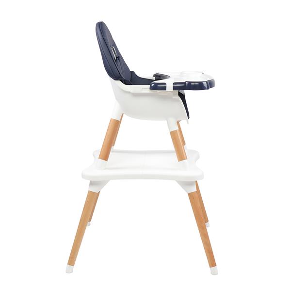 Children's High Dining Chair Detachable Two-In-One Table And Chair Navy Blue - Ballimart