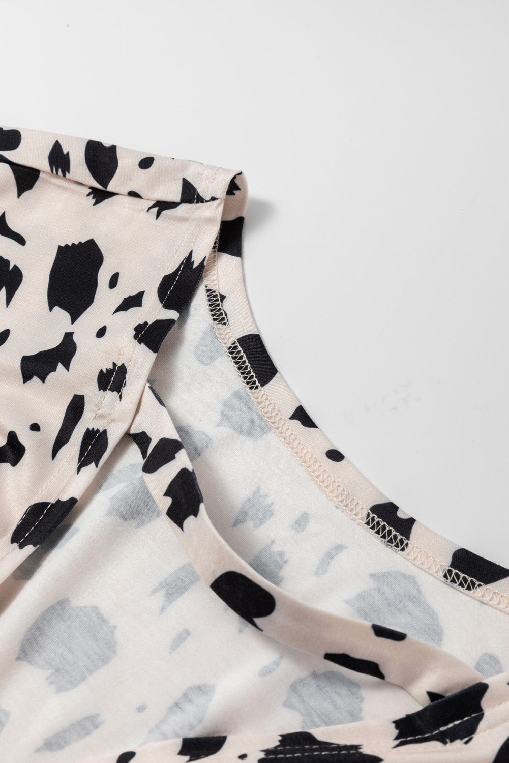 Khaki Leopard Print Twist Open Back Plus Size Top - Ballimart