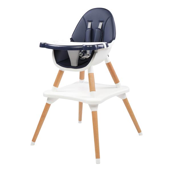 Children's High Dining Chair Detachable Two-In-One Table And Chair Navy Blue - Ballimart