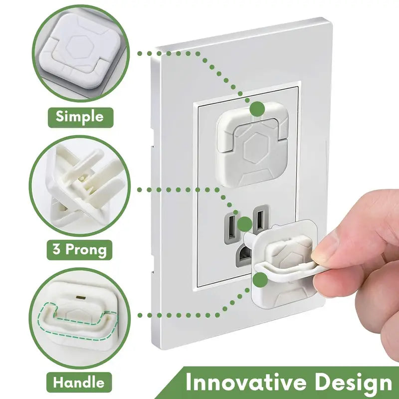 8Pcs/Set Outlet Covers, Baby Proofing Socket Protectors - Ballimart