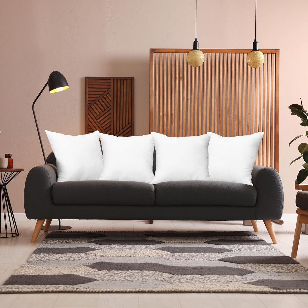 Utopia Bedding Throw Pillows (Set of 4) – 18 x 18 Inch Decorative Inserts for Sofa, Bed, and Couch – Plush, Durable, and Soft Pillow Stuffers - Ballimart