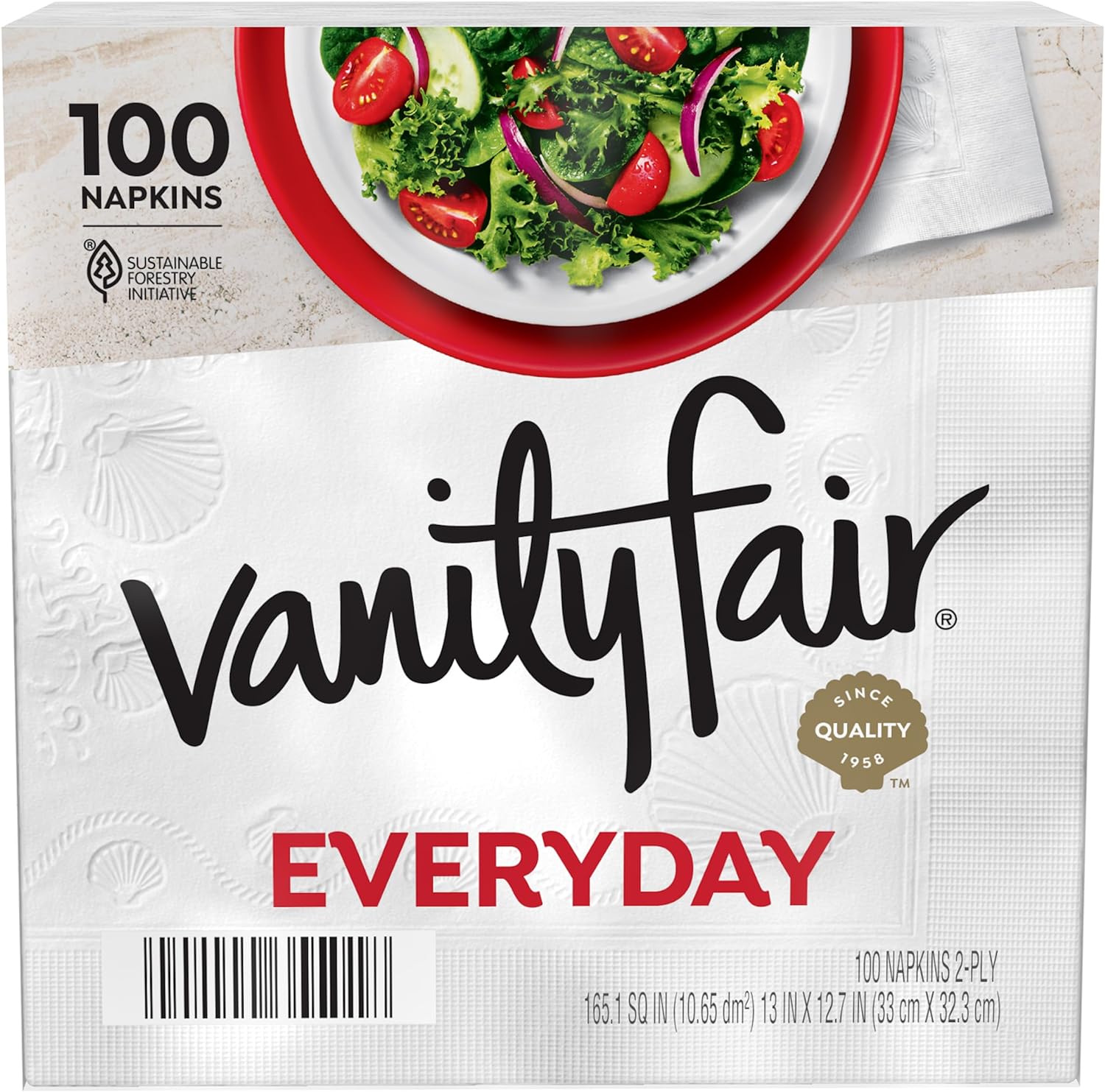 ✨ Vanity Fair Everyday Napkins - 200 Count | Cloth-Like Texture & Classic Design ✨