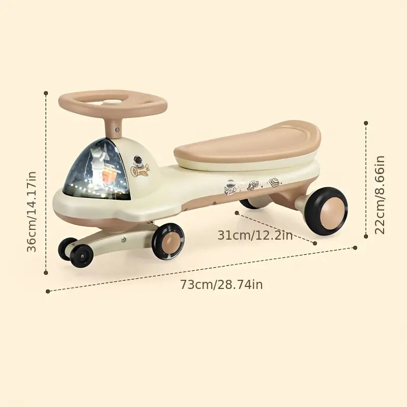 Sit Anti-Side Flip Roller Skater Music Light Twisting Car