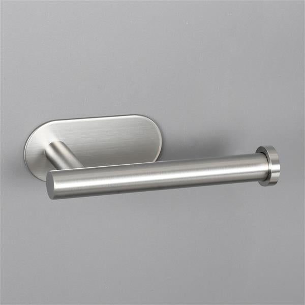 Stainless Steel Toilet Paper Holder Adhensive Tissue Paper Roll Holder for Bathroom Nickel - Ballimart