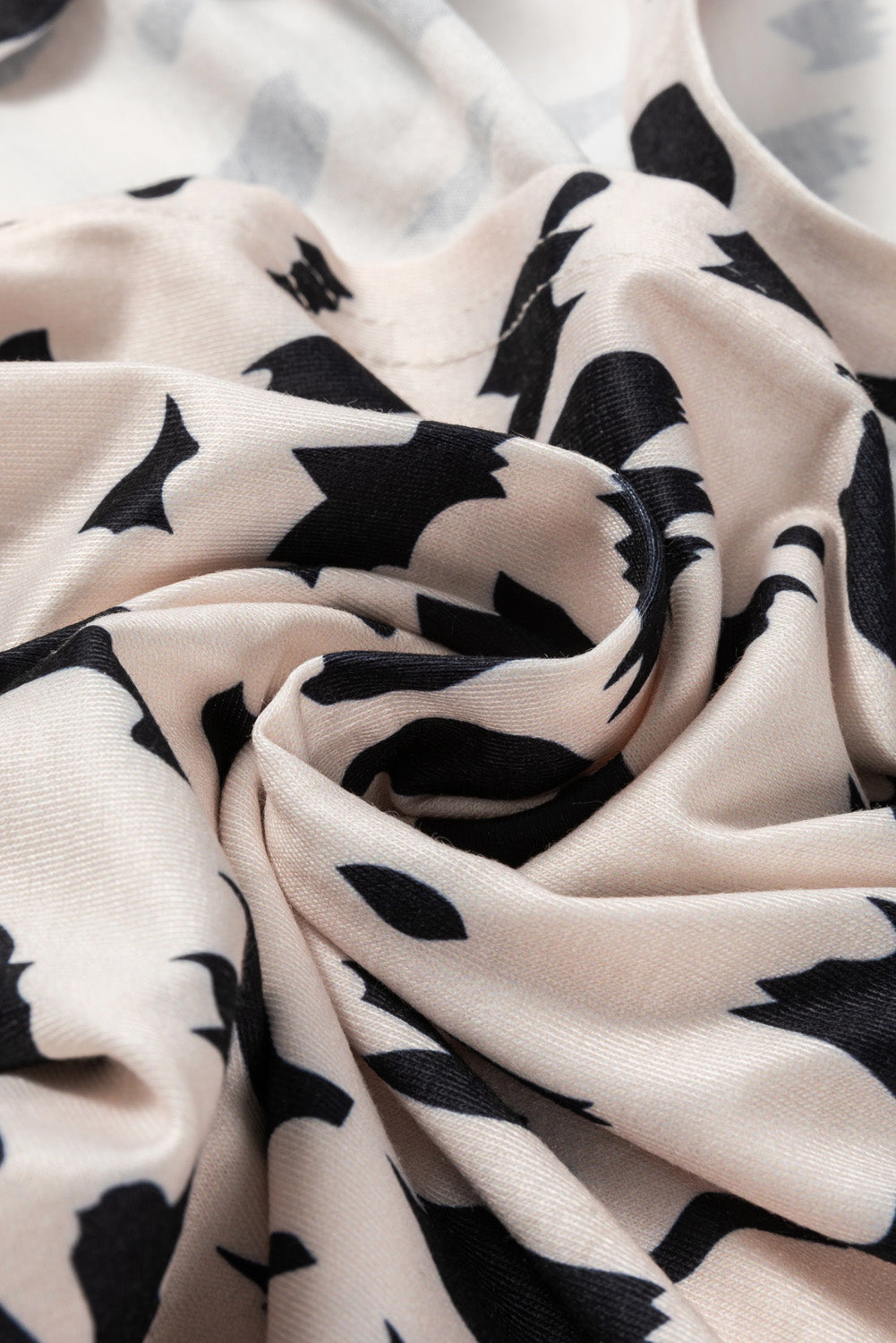 Khaki Leopard Print Twist Open Back Plus Size Top - Ballimart