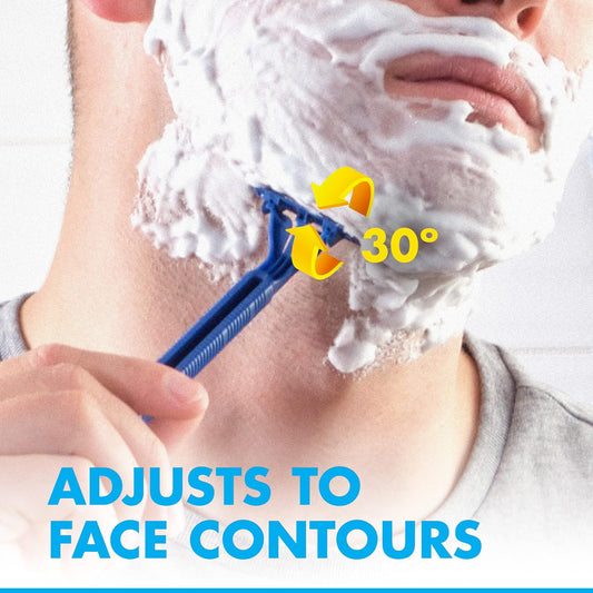 Gillette Sensor2 Pivoting Head Men's Disposable Razors - 25 Count | Twin Blades for a Comfortable Shave - Ballimart