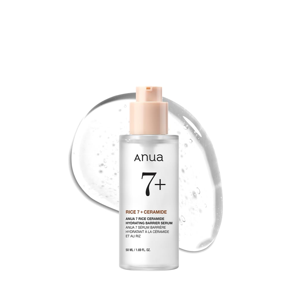 Anua skincare product with a dropper on a white background