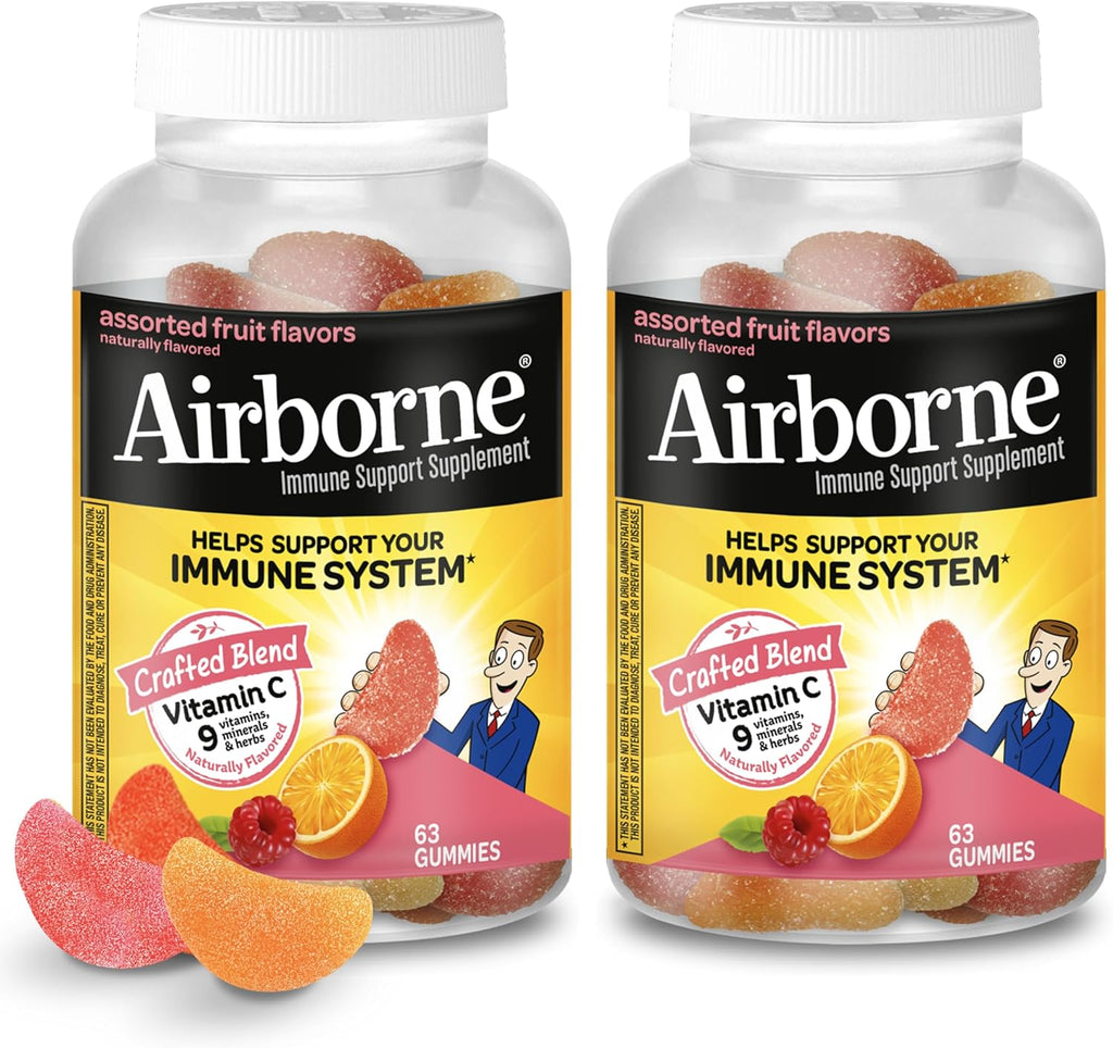 Airborne 750mg Vitamin C Gummies – Daily Immune Support for Adults