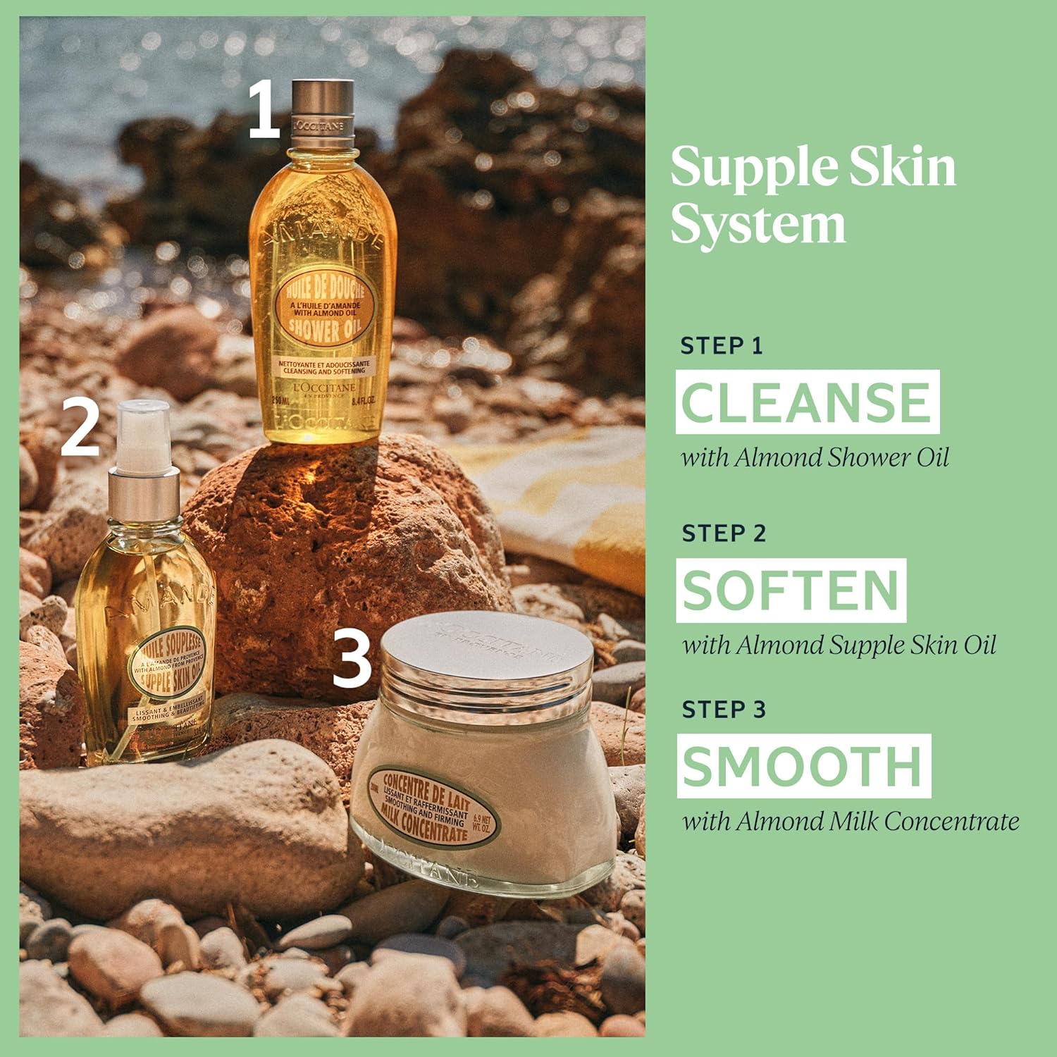 L'Occitane Almond Shower Oil – Cleansing & Softening Oil-to-Milk Lather, Hydrating Shower Gel with Sweet Almond Oil, 8.4 Fl Oz - Ballimart