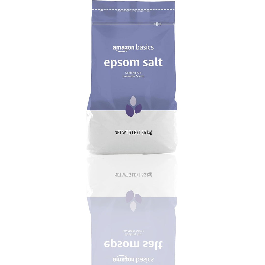 Amazon Basics Lavender Scented Epsom Salt Soaking Aid – 3 lbs Resealable Bag for Relaxation & Muscle Relief - Ballimart