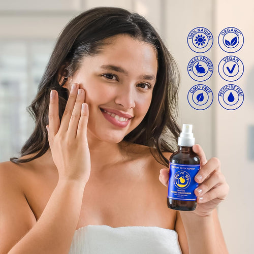 Ancient Greek Remedy After Shower Body Oil for Women - Hydrating Face Oil & Body Moisturizer for Dry Skin with Organic Jojoba, Sweet Almond, Olive & Vitamin E Oil (4 oz)