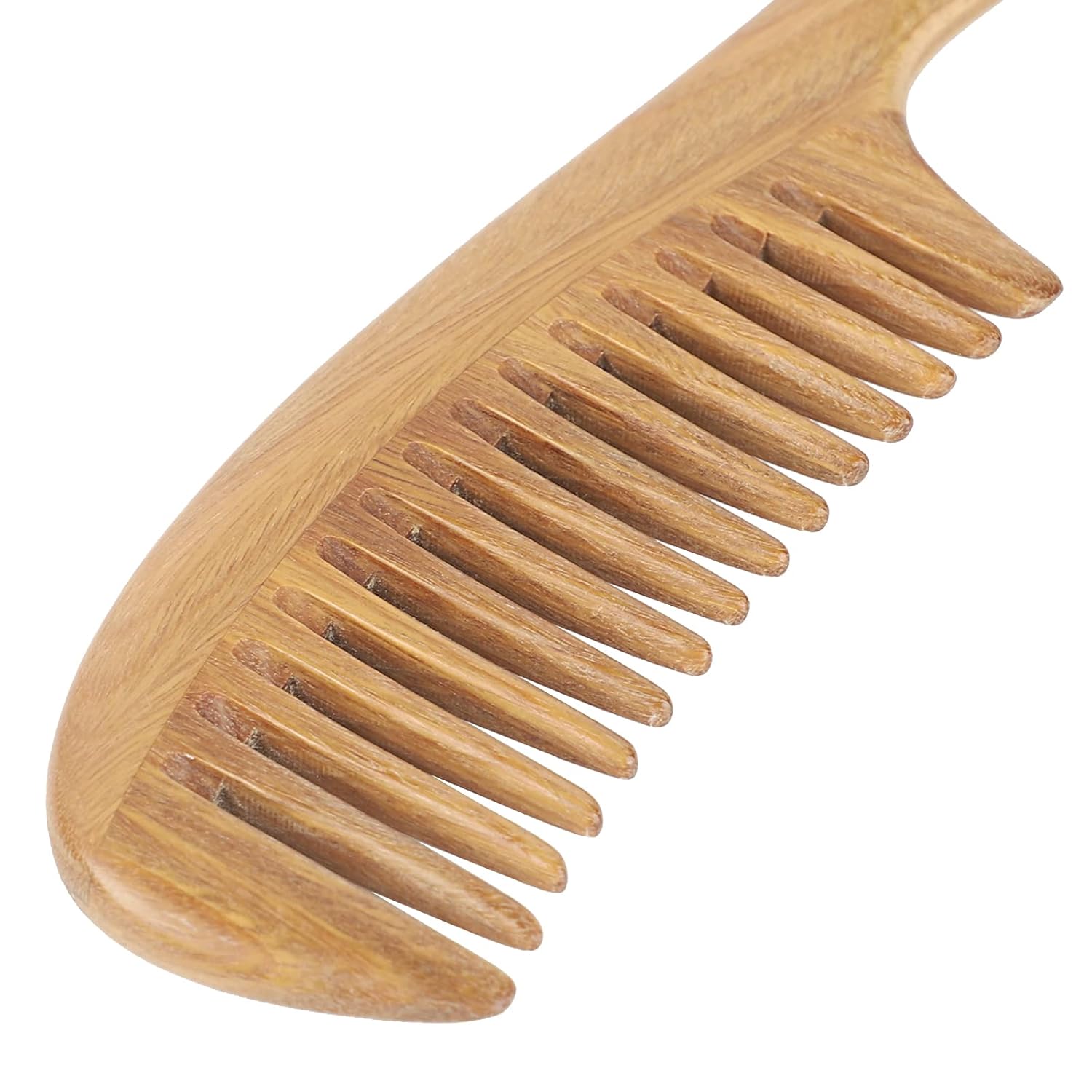 Onedor Handmade 100% Natural Green Sandalwood Hair Combs - Anti-Static Sandalwood Scent Natural Hair Detangler Wooden Comb (Wide Tooth),1 Count (Pack of 1) - Ballimart